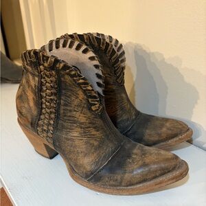 Women's Brown Leather Ankle Boots